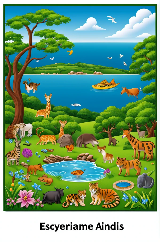 ecosystem with animals clip art 
