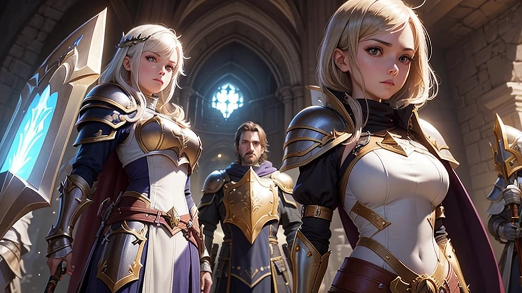 They can create a paladin, the game sucks, with mail armor, a long sword and a simple shield, 