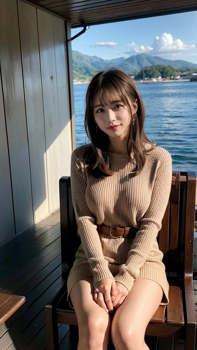 The sky turns red、Light brown hair、Elegant hairstyle、Blue Eyed Woman、A woman with a cute upward gaze、When the sky gets dark、The sky turns red as the sun sets、Tight clothing that shows your body lines、、Elegant summer knitwear、Elegant summer sweater、Leather Belt、Short skirt、Dress elegantly着こなす、Luxury Bagedium Shorthair:1.4))、The sun shines on her、Light brown hair、Light brown hair、The sky was dyed red、There are clouds、private's cute、彼女のAmple breastsは服の上からでも明らかです.、輝く太陽はとてもbeautiful、Dusk is approaching、Lens flare、I can see the sunset、((Sunlight reflecting off the ocean、Ocean View、The sun shines on the sea、'beautiful.、Small earrings、private'evening、Birds are also flying、、Brown Hair Color、Tying up hair、The woman is on the right:1.4))、Luxury Leather Belts、Shiny clothes、Light beige hair color、Background Blur、Braid only the front hair、Light brown hair、{{Cowgirl Shot}}、((Close-up shot from the waist up、Ample breasts:1.4))、にっこりsmile、Silk clothing、服からでも分かるAmple breasts、Braid only the front hair、Cowboy Shot、Gorgeous white collared silk shirt and brown skirt、Dress elegantly、Luxury Bags、素敵なsmile、((Ample breasts))、Full body photo、ring、Short skirt、Tuck your hair behind one ear、Silver Necklace、smile、 Elegant ponytail、Caustics、Highly detailed photos、Very beautiful and ideal short hair、Super no makeup、(8K、RAW Photos、Highest quality、masterpiece:1.2)、(Realistic、Realistic)、1 Girl、((Medium Short Hair、Looking into the camera:1.4))、Hair blowing in the wind
