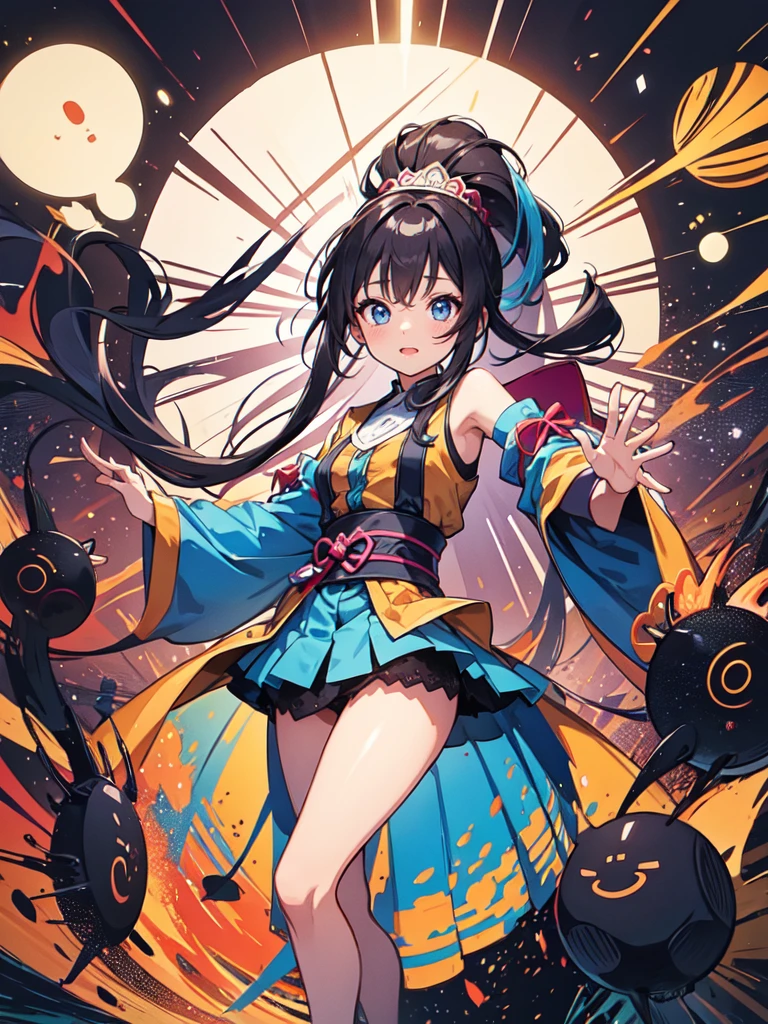 A vibrant illustration of a girl's profile with pale hair and colorful accessories, Abstract space background. BREAK Girl seen from the side, Her gaze was fixed on an invisible spot., Attention to detail in hair and earrings. The Blake character exudes a futuristic vibe with geometric hair accessories and tech-inspired earrings., Against the background of the soft redness of her cheeks. BREAK The background is a fantastic array of planets, performer, ambiguous shape, A sense of wonder and the vastness of the universe.