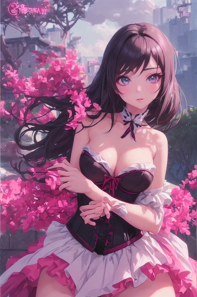 Anime-style image of a woman in a corset posing for a photo, Enchanting anime girl, Ilya Kuvshinov. 4k yen, Smooth anime CG art, | Anime with attention to detail, Attractive anime girl, Beautiful and attractive anime woman, Photorealistic anime girl rendering, Best anime 4k konachan wallpaper, Detailed digital anime art, 8k high quality detailed art