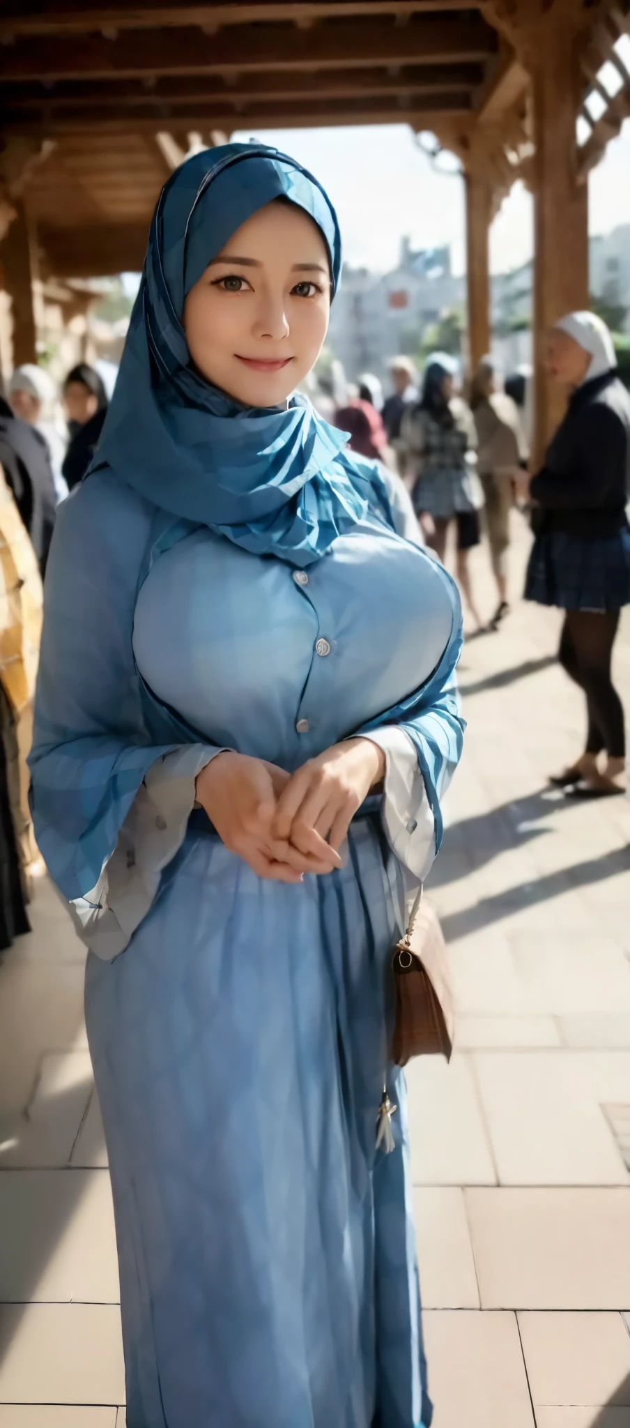 marian rivera,((White collar shirt、Light blue plaid pleated skirt:1.4)、foot, enchanting smile, closed clothes, polite attire, The face of beauty , Because I'm slender , abs:1.4, 30 years old, ((1 girl, alone)), ((full body)), ((huge :1.3)), Breastf (K, Raw photo, highest quality, Masterpiece 11.4), (realistic, photo-realistic:1.37), (micro:1.4), exposed , ((diamond necKlace)), earrings, glamorous, white sKin, ((in a luxurious hall), looK at viewers, thick brunette hair, long hair, (lit), dynamic pose, (), ((beautiful eyes), erotic, HDR, very de, ambient occlusion, nature, harmonious composition, fine art photography, beauty , excellent anatomy, exposed detail