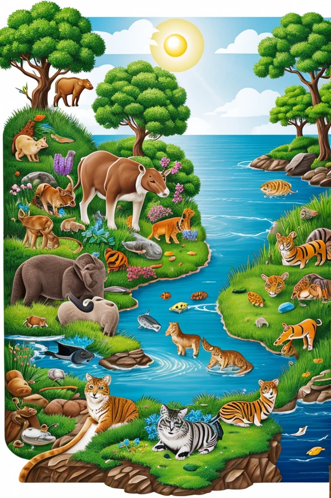 ecosystem with animals clip art 