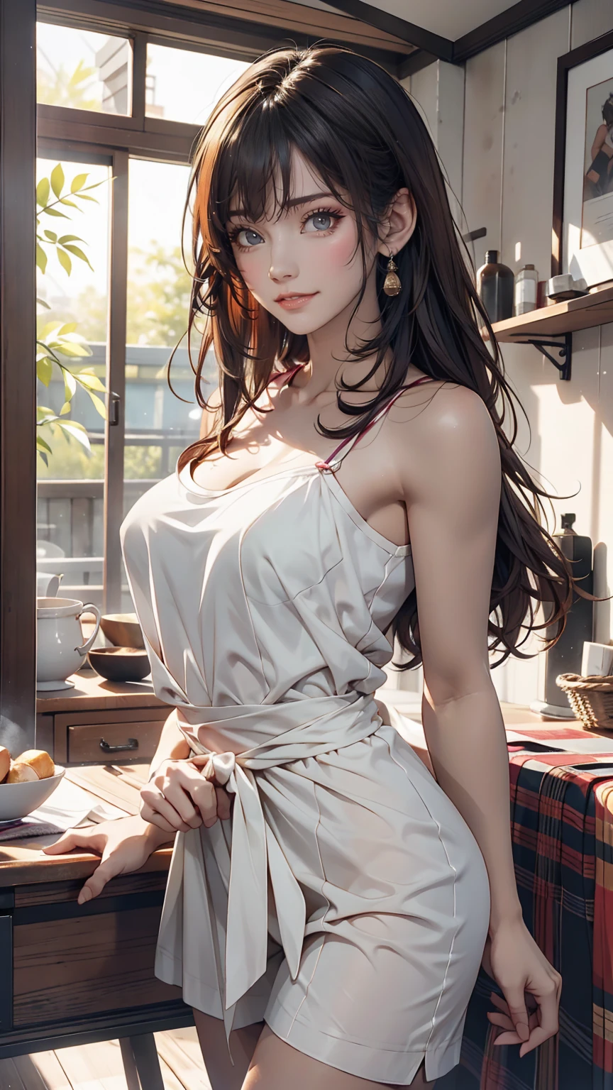 女の子のショートヘア 青い髪 青い目 青色のマッチング 自信に満ちたsmile 正しい手足、 proportions、Narrow waist、Sexy、tall、smile