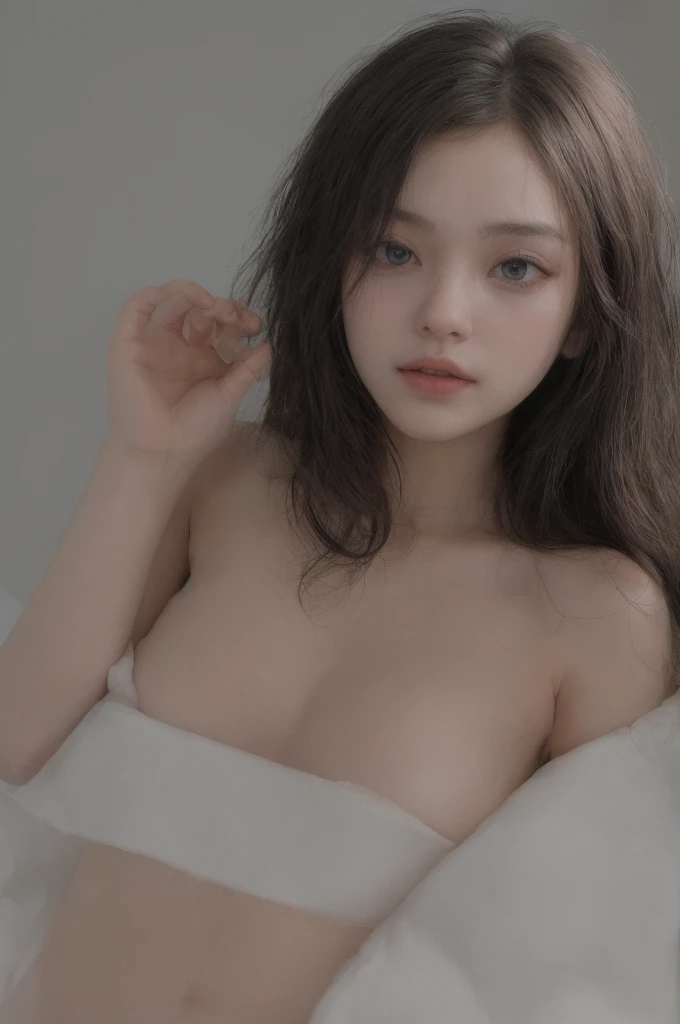 dark studio, Two tone lighting,, arurinh,, photo and gross, (very detailed skin:1.2), 8k hd, DSLR, soft lighting, high quality, film grain, Fujifilm XT3, , , , (32k, Best Quality, Masterpiece:1.2), (realist, photo-realist:1.37), ultra detailed, 1 girl, alpha layers, Alone, Beautiful detailed eyes, cabello flotante NovaFrogStyle, Beautiful face, , , bokeh, (detailed face:1.2), (kawaii), ulzzang-6500-v1.1:0.1