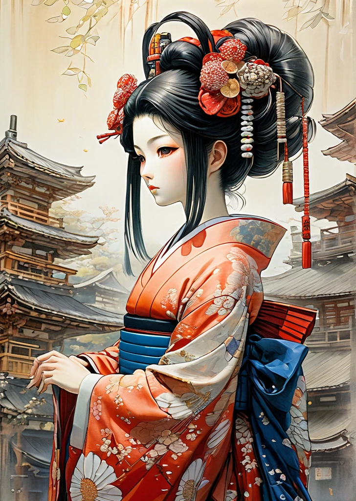 1  girl
mechanical arms
geisha
kimono
(art by   Yoshitaka Amano )