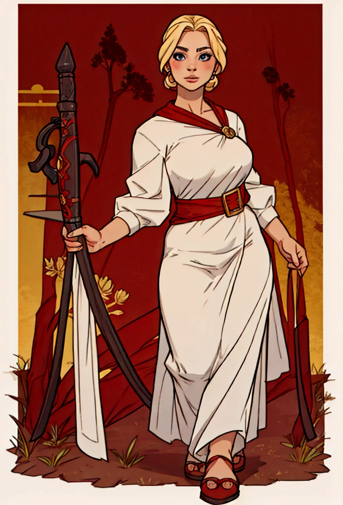 cute woman ready for battle