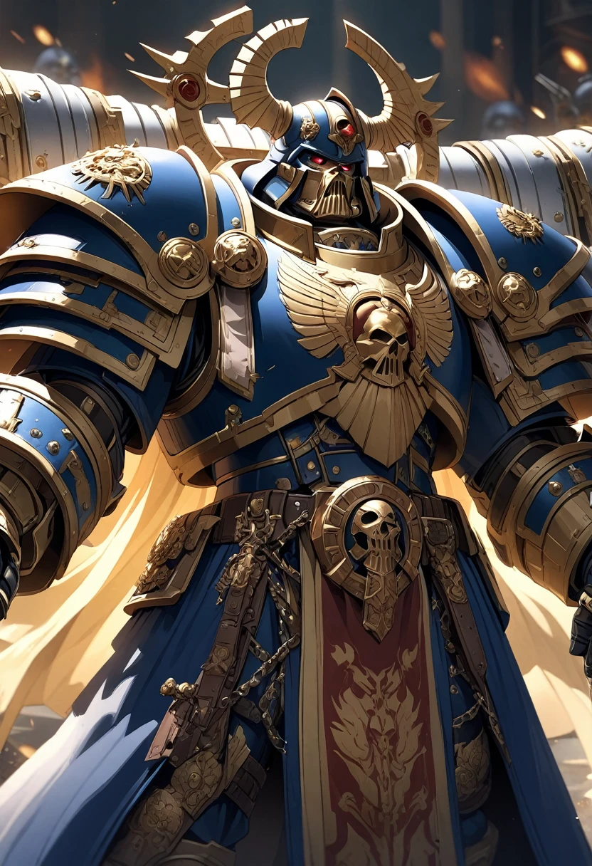 Kramer as God Emperor, Warhammer 40K, Decorative armor, (Skin with attention to detail_1.2), 8K Ultra HD, Digital SLR, sharp