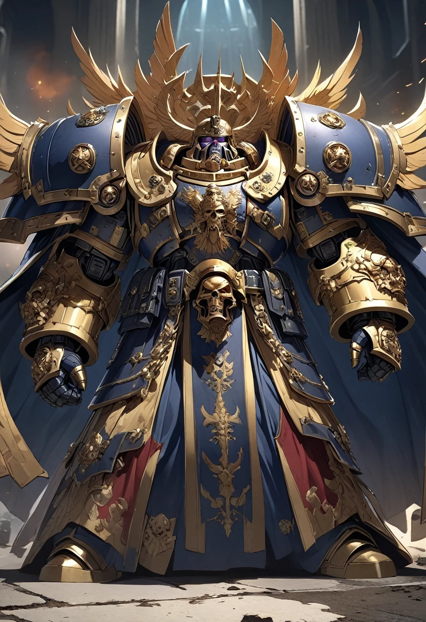 Kramer as God Emperor, Warhammer 40K, Decorative armor, (Skin with attention to detail_1.2), 8K Ultra HD, Digital SLR, sharp