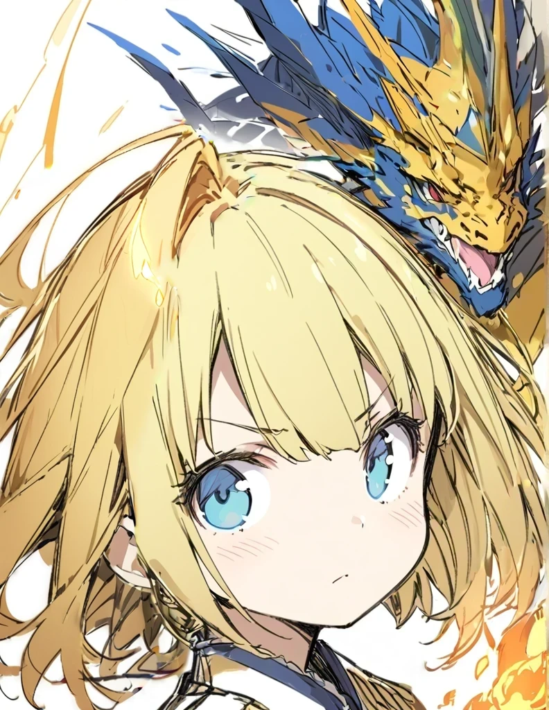 (Sketches)Golden flames burning
