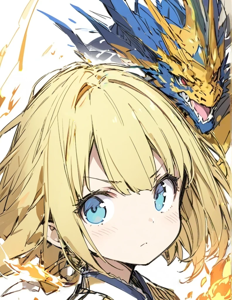 (Sketches)Golden flames burning