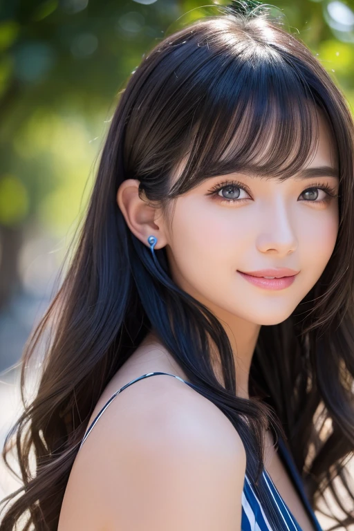 Black Hair、Bob Hair、Falter、Round eyes、False eyelashes、Light wavy hair, correct、Striped Hair、Brown Hair、Blue Hair、Dark blue hair、Gradient Hair、Asymmetrical Hair、Hair behind the ear、Crossed bangs、Long Hair、とてもLong Hair、Hair up on one side、とんでもなくLong Hair、Valletta、sunglasseole under the eye、Bright Blue Eyes、Ring Eye、Round eyes、compensate、Wicked Smile、A light smile、Surrealism、Cast a Shadow、Anaglyph、Stereogram、Character Portrait、Subjective、Atmospheric perspective、Film Grain、Backlight、Exposure、Lens flare、8K、Very detailed、最high quality、超High resolution、超High resolution、Very detailed、Very realistic, masterpiece、correct、Textured skin、high quality、最high quality、Awards、High resolution、16K, 髪のFalter、A light smile、Redness in the ears、correct、odor、Surrealism、Cast a Shadow、Subjective、Shine、360° View、Very detailed、最high quality、超High resolution、解剖学的にcorrect、masterpiece、Textured skin、High resolution、最high quality、High detail、Long eyelashes、A slight blush、compensate, ((The whole body is visible))