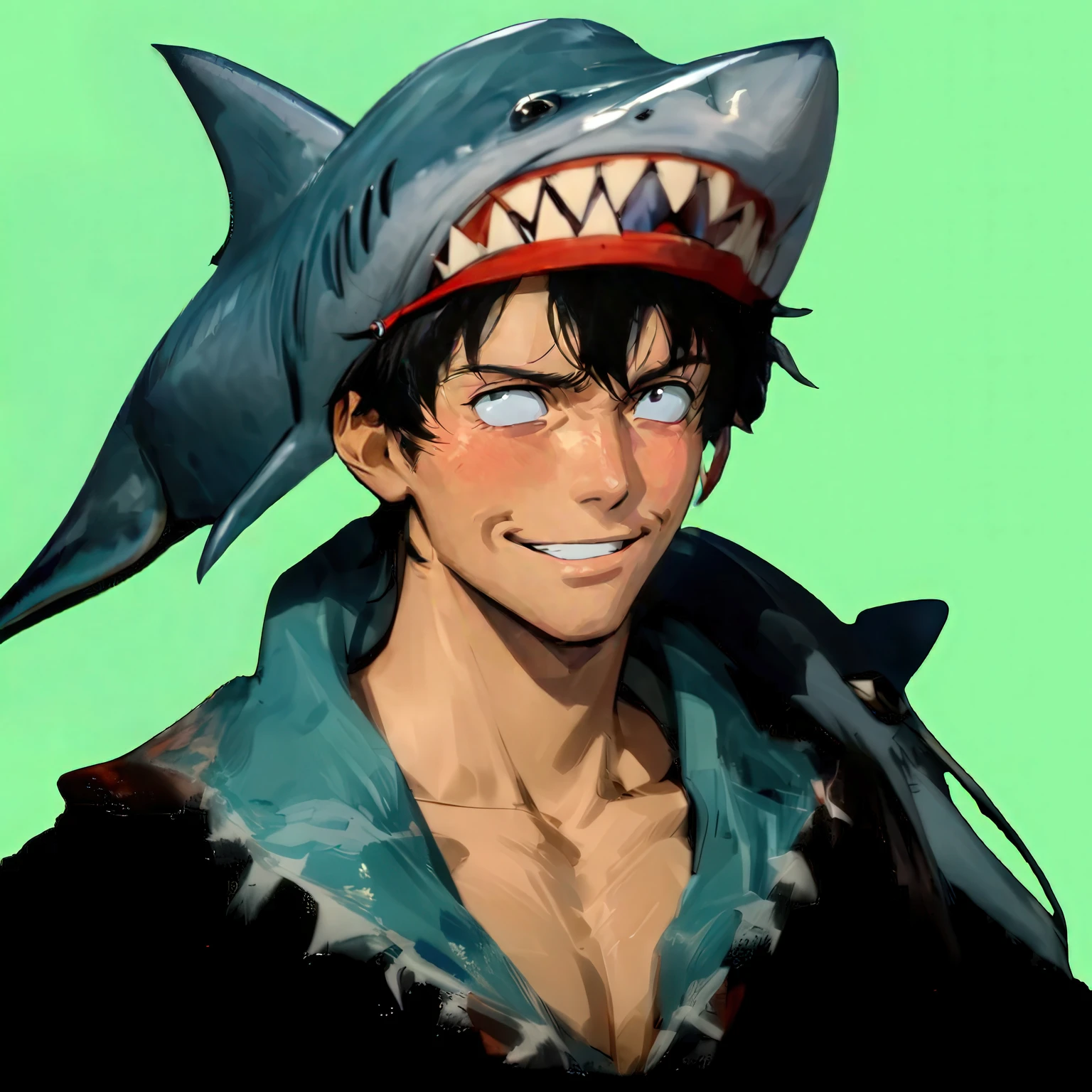 A 22 year old man laughing out loud, a very handsome man. Drawing by Eiichiro Oda, created by Anime Painter Studio, anime art style, drawn by Anime Painter Studio, a very handsome man, 4k, 8k, best quality, portrait