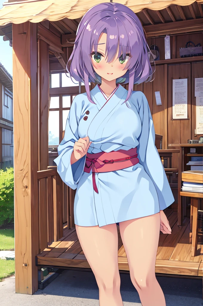 Cute beautiful girl、Open yukata、Big Breasts