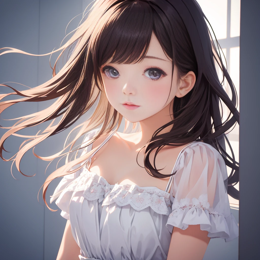 Top quality, realistic, very delicate and beautiful, RAW photos, professional lighting, face lighting, depth of field, single focal, whole body, 1 woman, (pureerosface_v1: 0.33), (ulzzang-6500: 0.33),