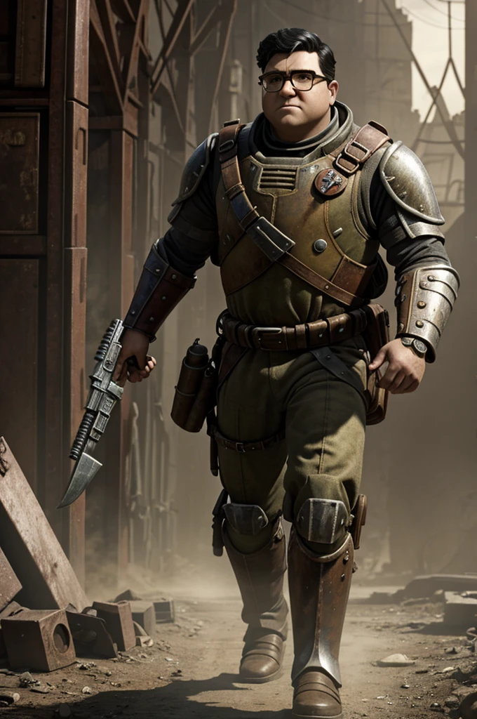 russell from "up" inside a armor from "fallout"