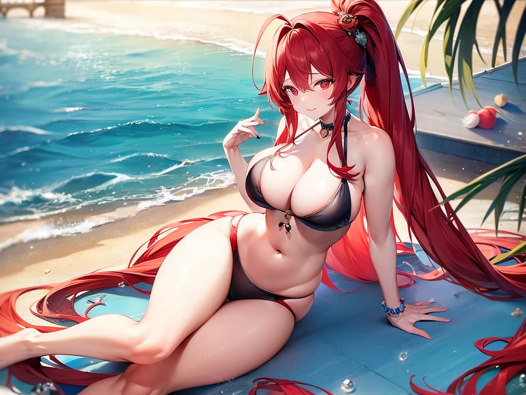 Beaches and sands, Calm expression, Perfect hands, elder, The dignity of a 50-year-old, 落ち着きのあるwoman, solo、(Highly detailed background:1.0)、(Highly detailed background:1.0)、masterpiece、Highest quality、(Babes)、Fractal Art、Red eyes、Narrow eyes、Sexy black and red swimsuit, Reddish cheeks、Tropical Sea、From the shoulders up、Recall、smile、Three-dimensional clouds、Venice beach, Red eyes,スタイリッシュなアクセサリーsolo, Big Breasts, woman, Take-out, Provocative laughter,40 year old woman,Queen of Sadism, Highly detailed background, Great writing style, Sit with both hands outstretched, Splash, Diffuse reflection of light, Perfect Human Medicine, Water breathing, Bare Skin, barefoot,