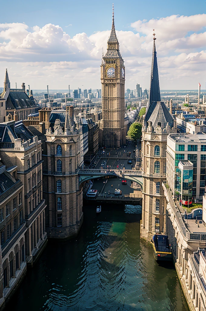 Pixel art of london in 1800