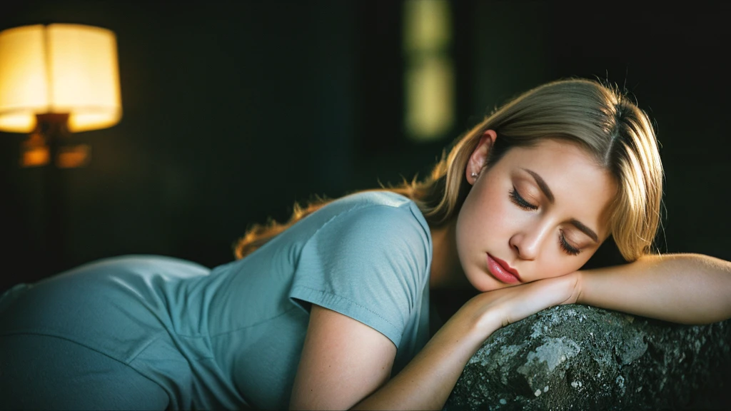 Beautiful blonde with big breasts in a black T-shirt (I sit in the dark ruins with my eyes closed and tears streaming down my face),Wearing headphones,Very detailed, 21 years old, Innocent face, Naturally Wavy Hair, blue eyes, High resolution, masterpiece, Highest quality, Intricate details, Very detailed, Clear focus, Delicate skin, practical skin texture, texture, Delicate eyes, Professional, 4K, Sad crying face, Shot with Canon, 85mm, Shallow and deep,  Kodak Vision Color, Exactly, Very detailed, photograph_\(Extremist\), photographpractical, practical, Post-processing, Maximum details, Roughness, Real Life, Extremist practical, Photorealism, photographgraphy, 8K Ultra HD, photographgraphy