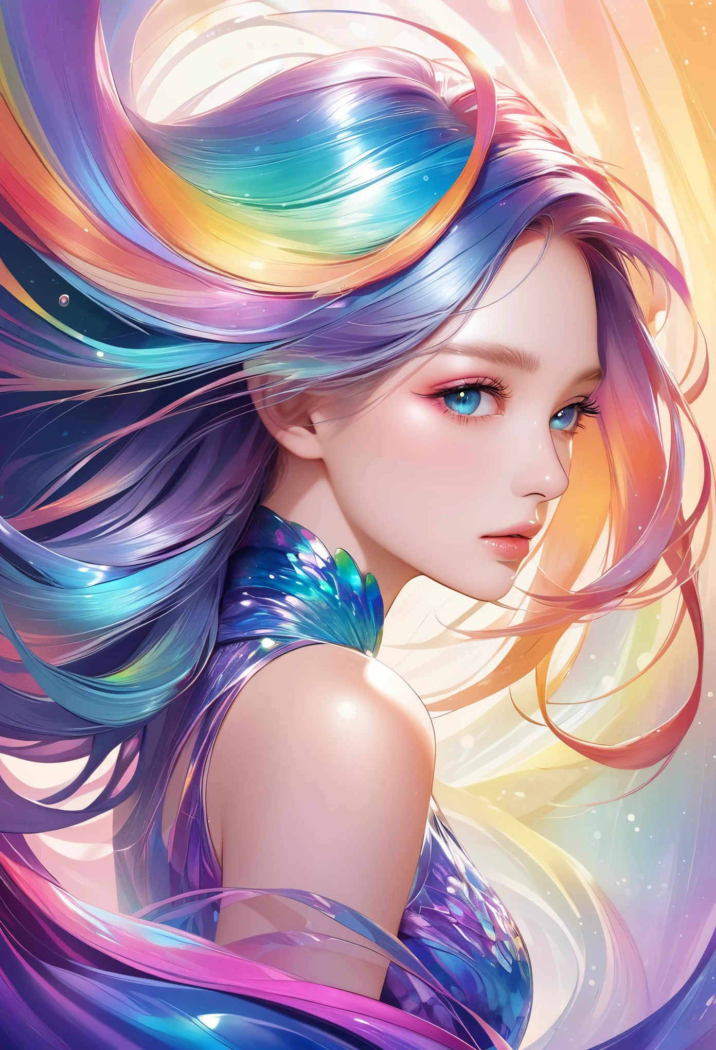 Fantastic iridescent colors art, 