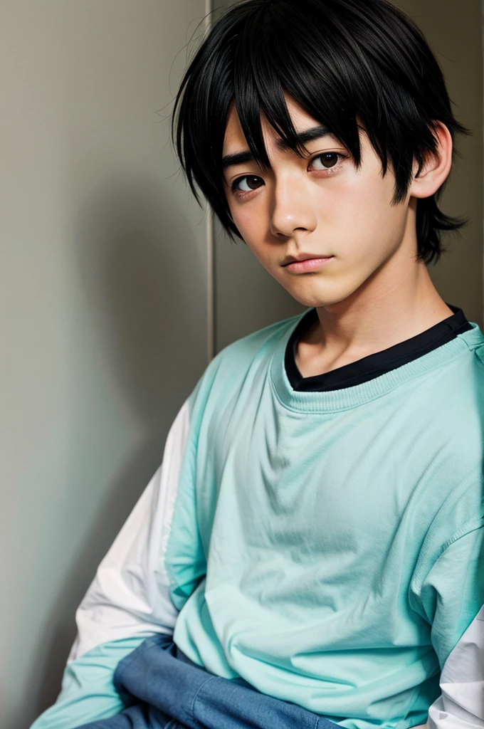 Anime boy sad 