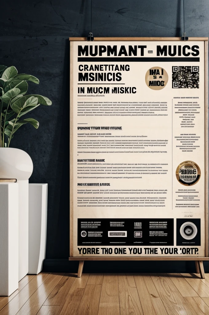 Create me an informative poster regarding urban music