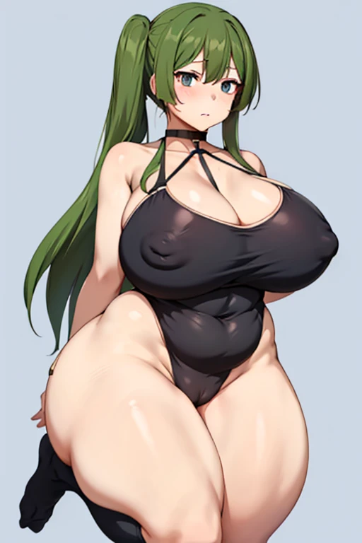 One Girl,Long Hair、Precise five fingers,{Knee-high socks}、(((Wide Hips)))、 (((Plump thighs)))、((Big Ass))、(Big Breasts) Embarrassed look,whole body、Sexy pose,naked