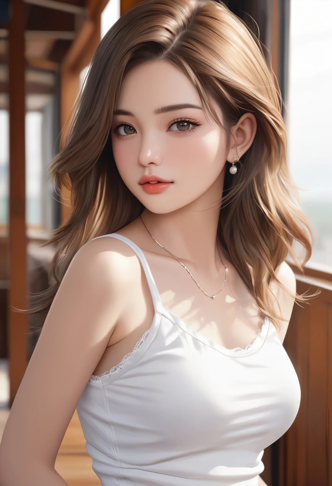 (8k, best quality, masterpiece:1.2), (Practical, photo-Practical:1.37), best quality, masterpiece, sense of oneness, Smooth and beautiful, incredible details, Astonishing, nitty gritty, masterpiece, best quality, official art, Large files, Very detailed, high resolution, Very detailed, Details of a beautiful girl, Very detailed eyes and face, Delicate and beautiful eyes, Bright face, make your nose red,Half Body,