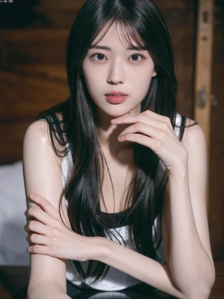 Illustrated NSFW、最high quality、high quality、best image quality、8K、最High resolution、High resolution、最high quality、masterpiece、Raw photo、realistic atmosphere、(detailed face)、(fine hands、thumb1reference4)、(beauty of japan )、very nice face、cute face、((beautiful japanese girl))、(japanese woman), ((18 year old beautiful girl))、(glossy black hair)、whole body、slim style、(shiny skin)、(Fair skin, Glossy skin)、real human skin、realistic human body structure、perfect body, perfect face, perfect hands, perfect finger, perfect lips, perfect eyes,perfect teeth、perfect background, perfect atmosphere, natural soft light, (big breast:1.2).
Gravure idol pose Hotel high resolution Not too small bust Skirts should be shortened Beautiful legs Height: 158cm