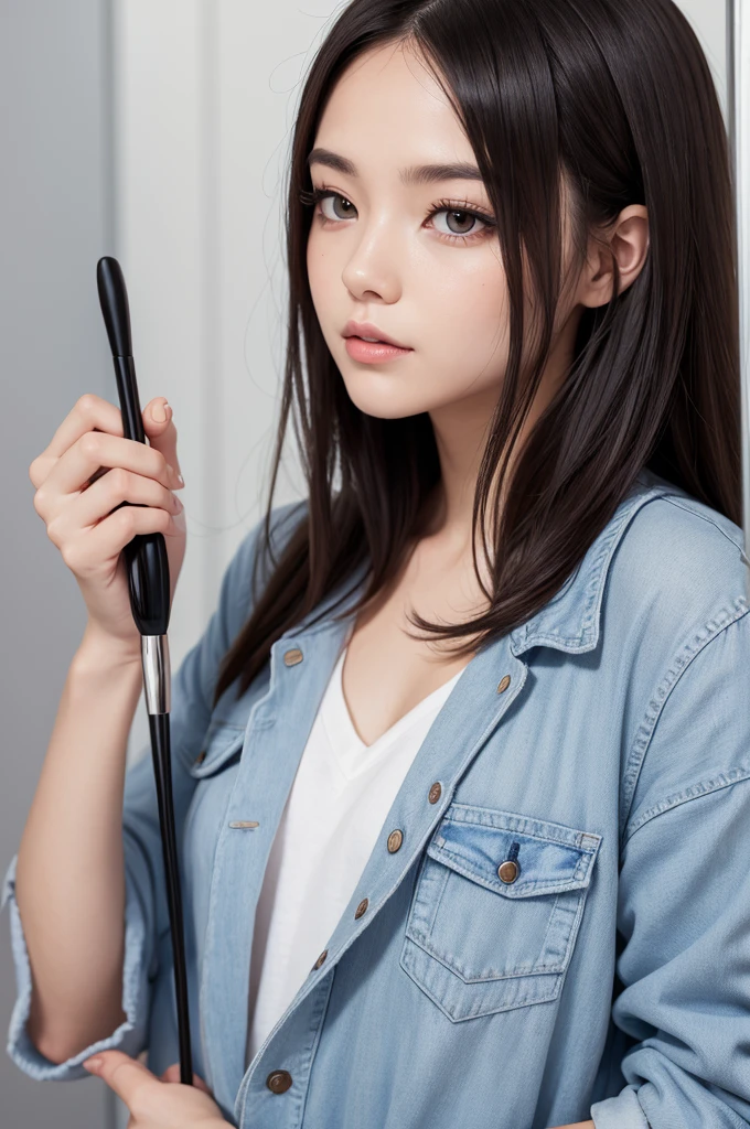 Create a BecydGeruch brand purple makeup brush 