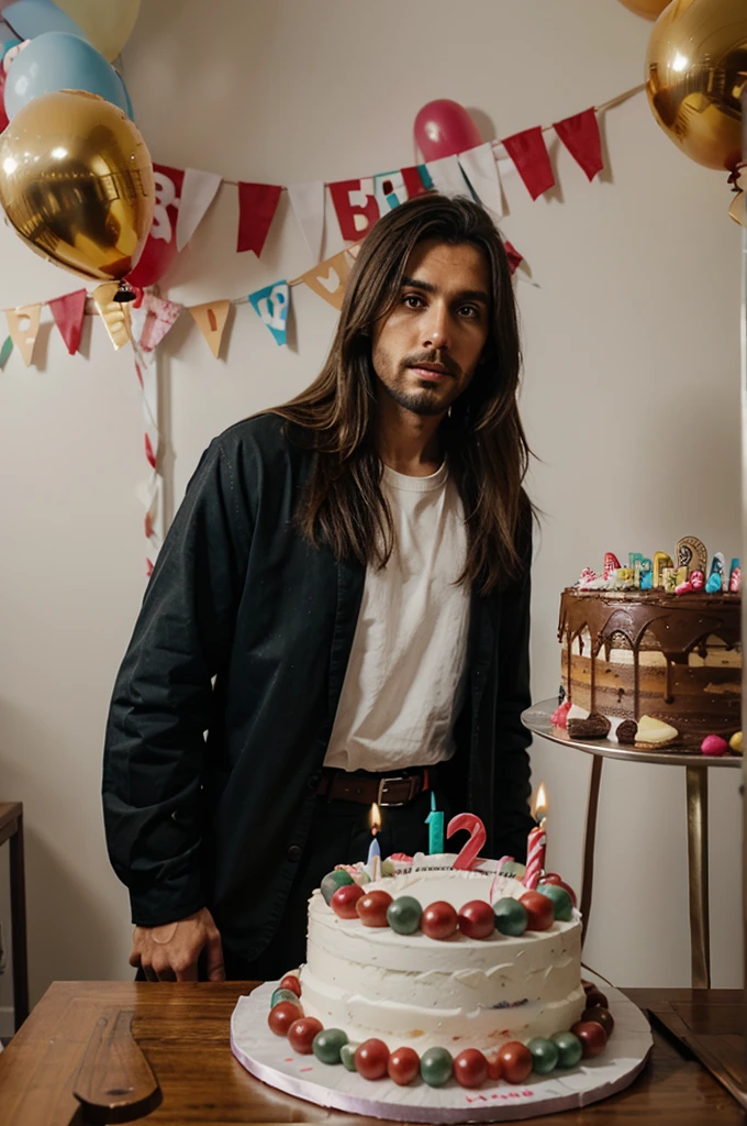 Lord Jesus and Balloons and birthday cake