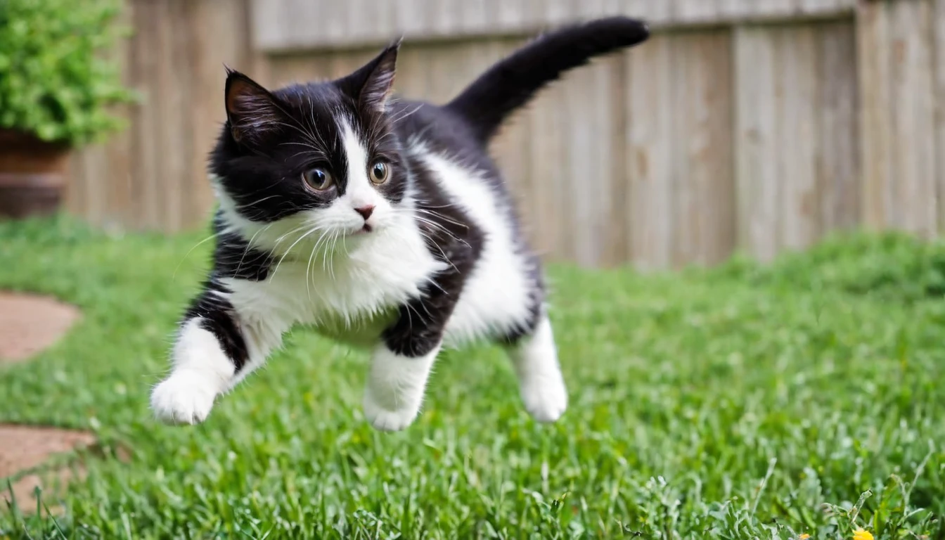 Jumping cat