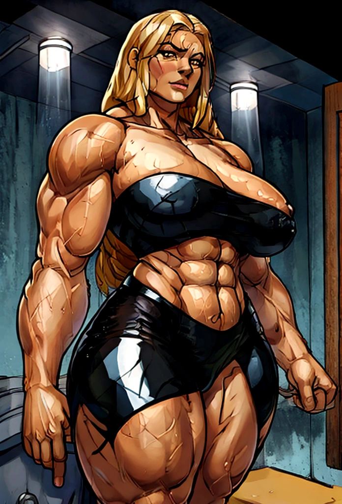 huge muscle proffesor woman