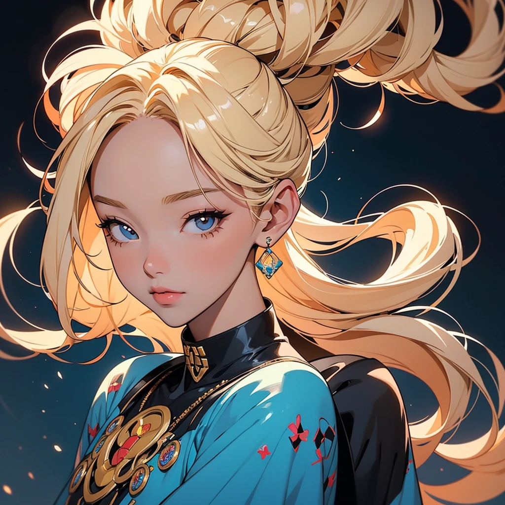 masterpiece、highest quality、High resolution、high quality images、8K, 1 female、skin luster、Texture of skin and clothing、Expression of fine eyes、Shiny bright golden hair,Girl with braids, Manga inspired by Lee Jong-suk, trending on deviantart, realism, Detailed manga style, Manga art style, Perfect Line Drawing, beautiful line drawing, digital manga art girl, K-POPアイドル, beautiful blue eyes, plump lips, Detailed gorgeous face, (cute smile), charm, innocent, Side view, (perfectly detailed face), (fine hands) photorealistic images, Depth of written boundary, Princess hairstyle, Bangs are parting , Corolla on the head , Loose, lightweight knitwear、Shoulder knitwear , show your shoulders , I can see the cleavage , autumn leaves , autumn leaves ,美しいautumn leaves,romanticism,