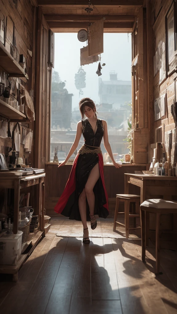 Tabletop, Highest quality, figure, Super detailed, In detail, High resolution, 8k wallpaper, Perfect dynamic composition, Beautiful attention to detail, Women's Fashion Summer,Medium Hair,Small breasts Natural color Lips, Bold sexy pose,smile,Harajuku、20-year-old girl、cute、sexy shot looking at camera