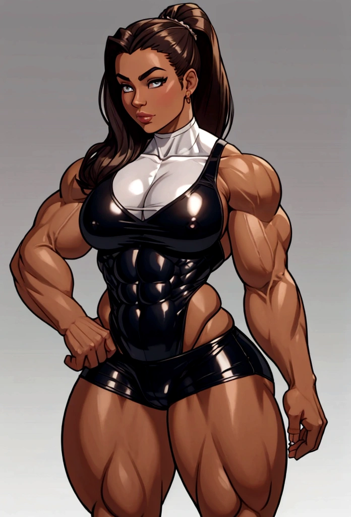 muscle school girl home work