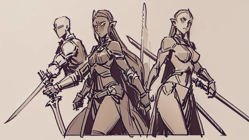 Sketches of swords