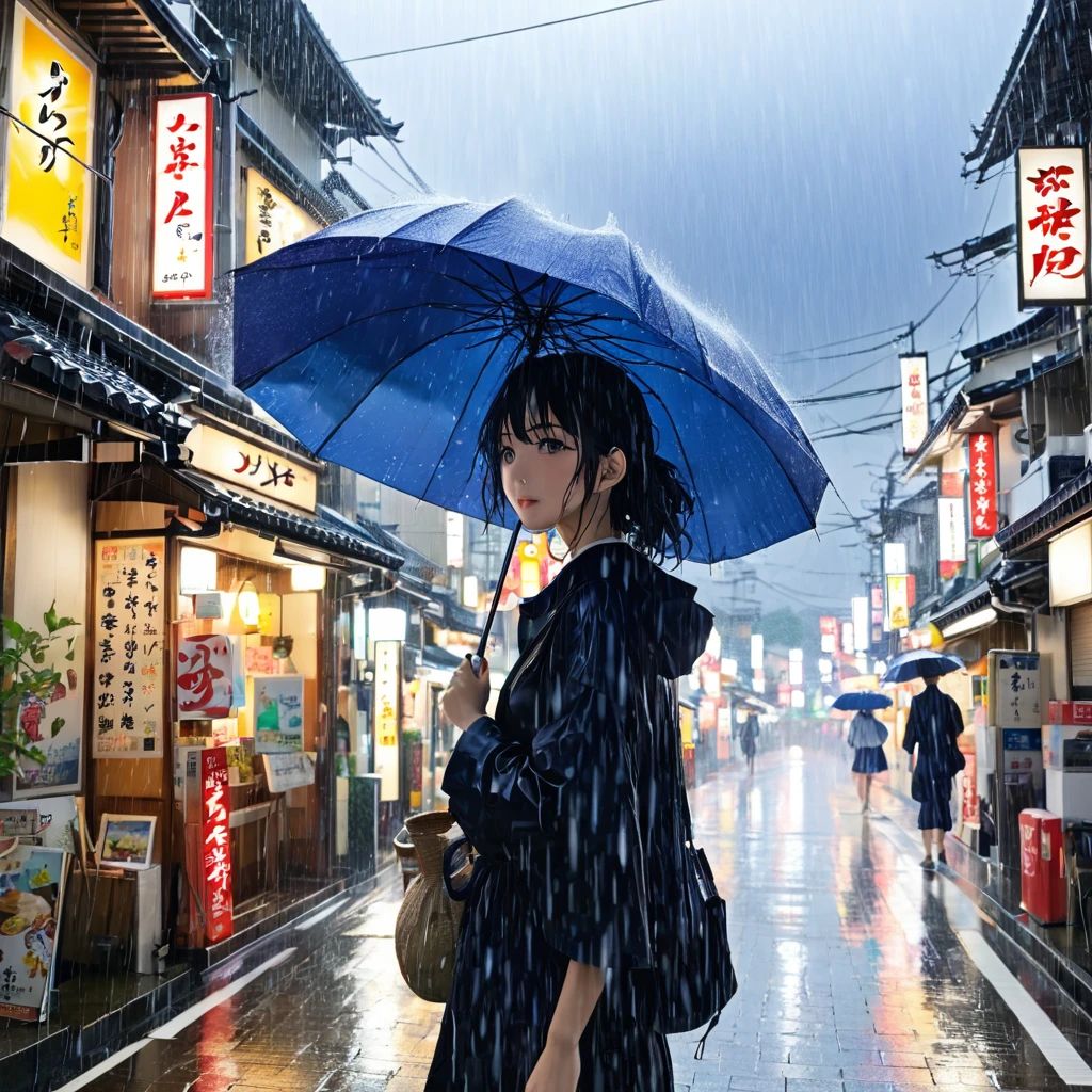 heavy rain、Wind、Cool off in Japan's cold rivers、Midsummer、night、beautiful アニメのWind景, Wind景画, Beautiful digital painting, Andreas Rocha, Beautiful artwork illustration, Awesome Wallpapers, Raymond Han, Tall beautiful paintings, Studio Greeble Makoto Shinkai, Beautiful Wallpapers, アニメのWind景