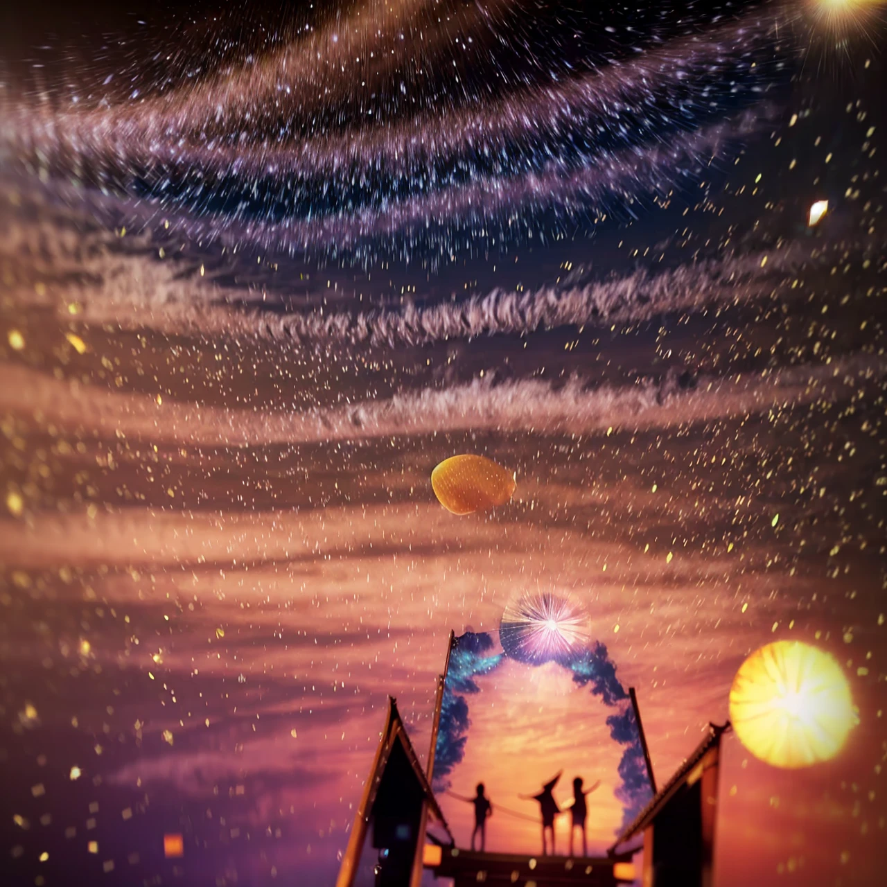 ((NSFW:-0.95)), (((nipple:-0.9))), ((Acutance:0.85)), (from below) . The background is (DuskSky:1.4), (((ColoredClouds above hed:1.2))), { (Oodles ColorfulLights:1.2) | LensFlare | BurningFire | Haze | (Dazzling Blurred LuminousParticles:1.2) | MysticSight }, (BokeH:1.4) . BREAK (Masterpiece:1.2) of professional photo with Hasselblad (((RawPhoto photorealistic:1.37))), Extremely-Detailed (((GroupPhoto of KAWAII girls in WHITE Fundoshi at Hakata Gion Ymakasa))), RoundlyButts (Assfocus with looking ahead)