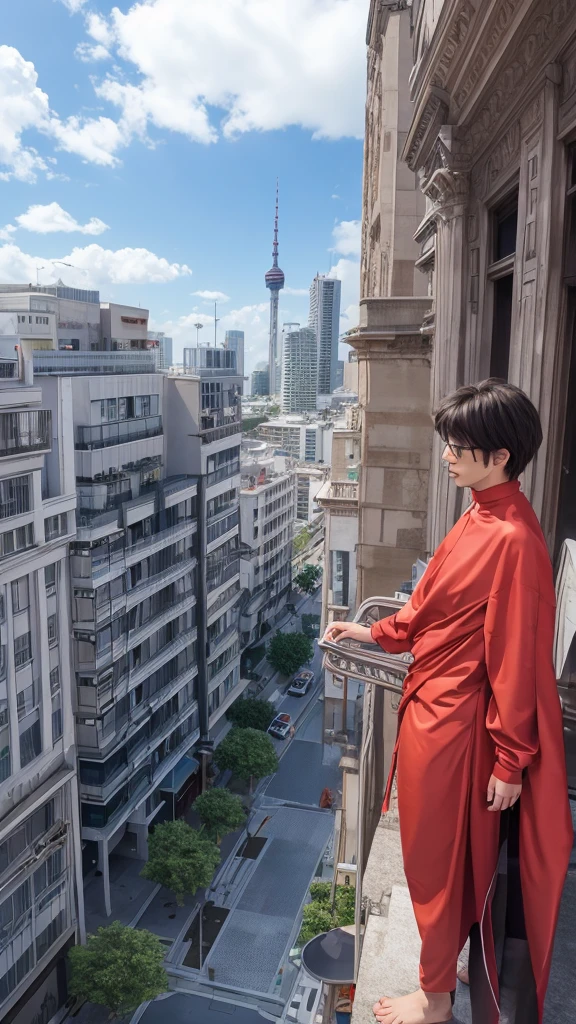 Evangelion，apostle，Sakiel，Realistic，Buildings background