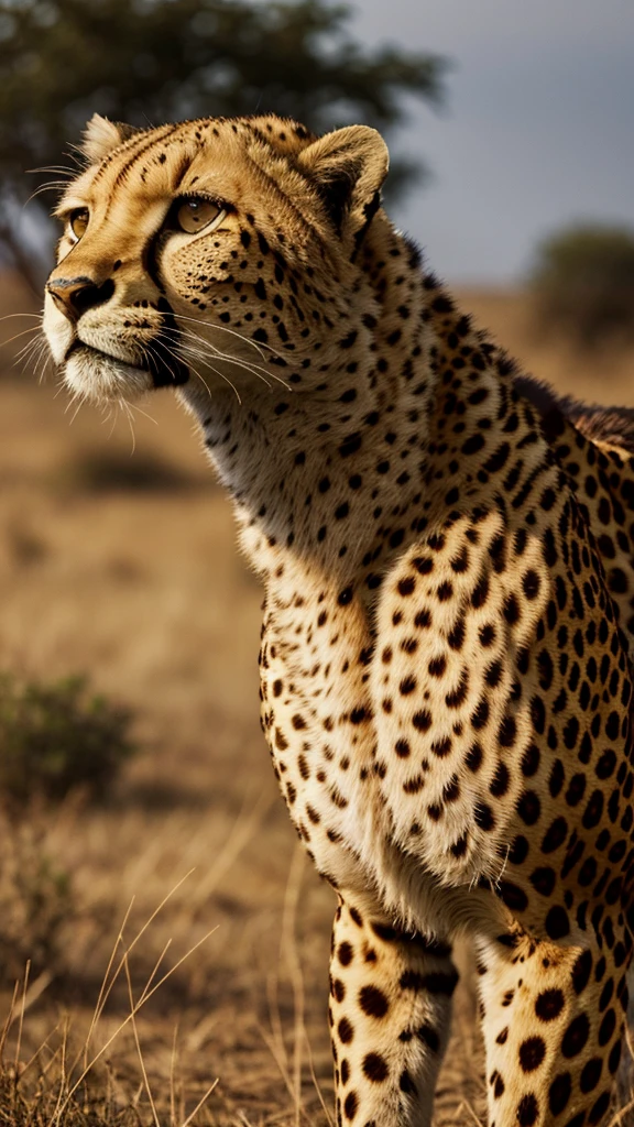 masterpiece, highres, 1 cheetah, savanna