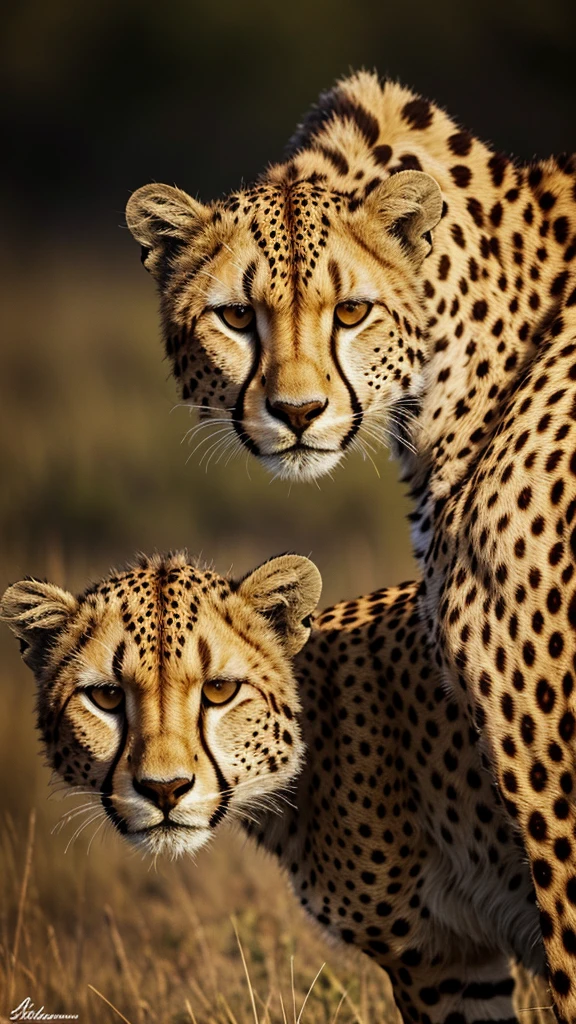 masterpiece, highres, 1 cheetah, savanna