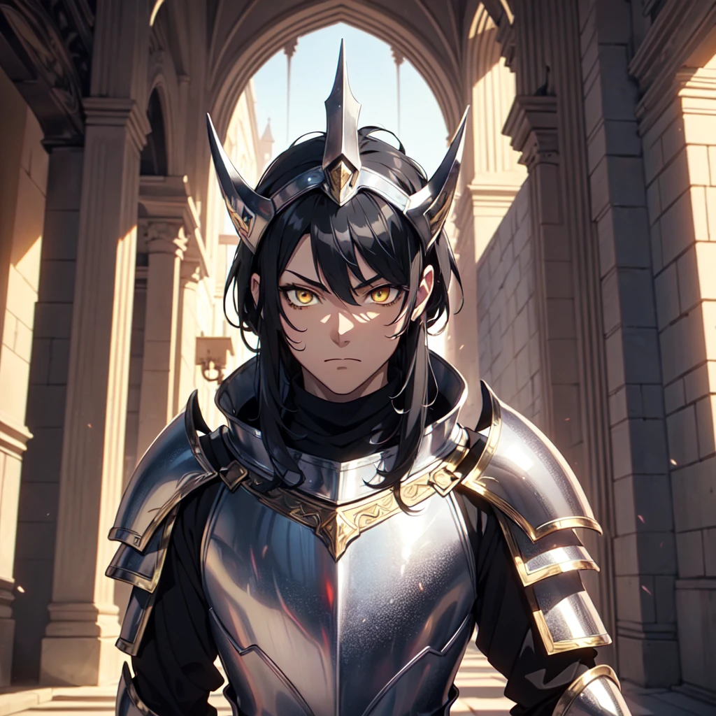 128K Ultra High Definition,
128K Ultra High Quality,
128K Ultra High Resolution,
Best Definition,
Best Quality,
Best Resolution,
Perfectly Detailed,
Perfectly Designed,
Extremely Detailed,
Extremely Designed,
Hyper Detailed,
Hyper Definition,
Hyper Quality,
Hyper Resolution,
Masterpiece,
(((Anime))),
Body Shot,
(((Boy))),
Handsome,
Muscular Body,
(((Black Mid Hair))),
(((Yellow Eyes))),
(((Silver Warlord Armor))),
(((Inside Of Medieval Royal Palace Background Scenery))),