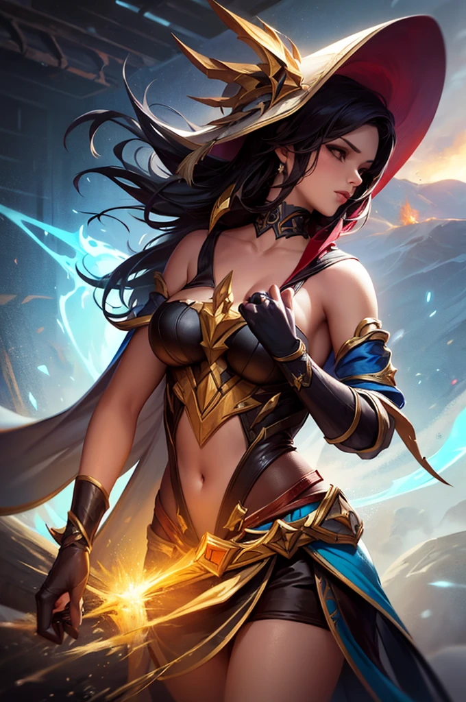 woman + exit + India + Affectionate + veil splashart, splashart, league of legends splashart, art, Brushstrokes, masterpiece, 8K, Super detailed, High resolution