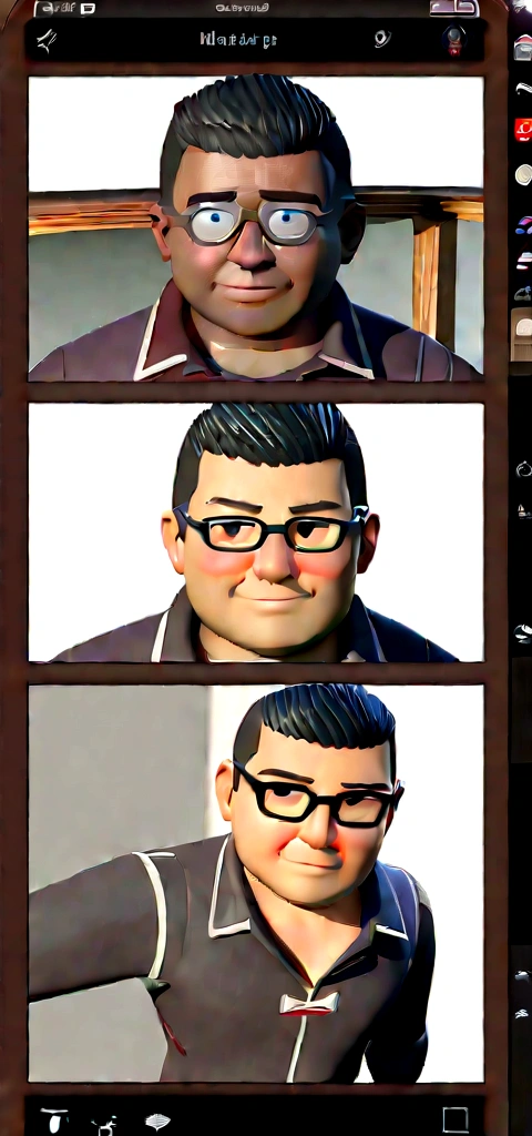 Cartoon character of a man with black glasses and a blue shirt, animation character, Caractere estilizado, animation style rendering, 3D estilizado, Arnold Maya render, 3 d render stylized, toon render keyshot, Personagem 3D, Personagem 3D, 3d rendering stylized, 3 d character render, personagem de desenho animado, Personagem de close up, Pose de personagem, (Estilo Pixar) (master part:1.2) (Bokeh) (best quality) (pele detalhada) (textura detalhada) (8k) (argila) (Cinematic lighting) (foco nítido