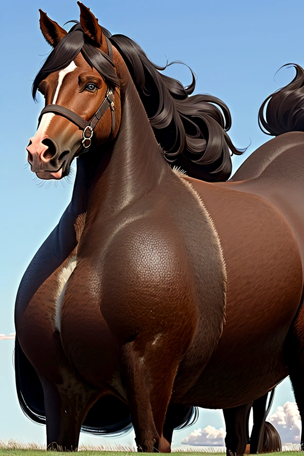 Black stallion horse, antro, bunda grande, perspectiva do bumbum, bumbum bonito,macho, no meio do forest,cabelos pretos longos, olhos verdes , Arte peluda,3d render realista, fotografia