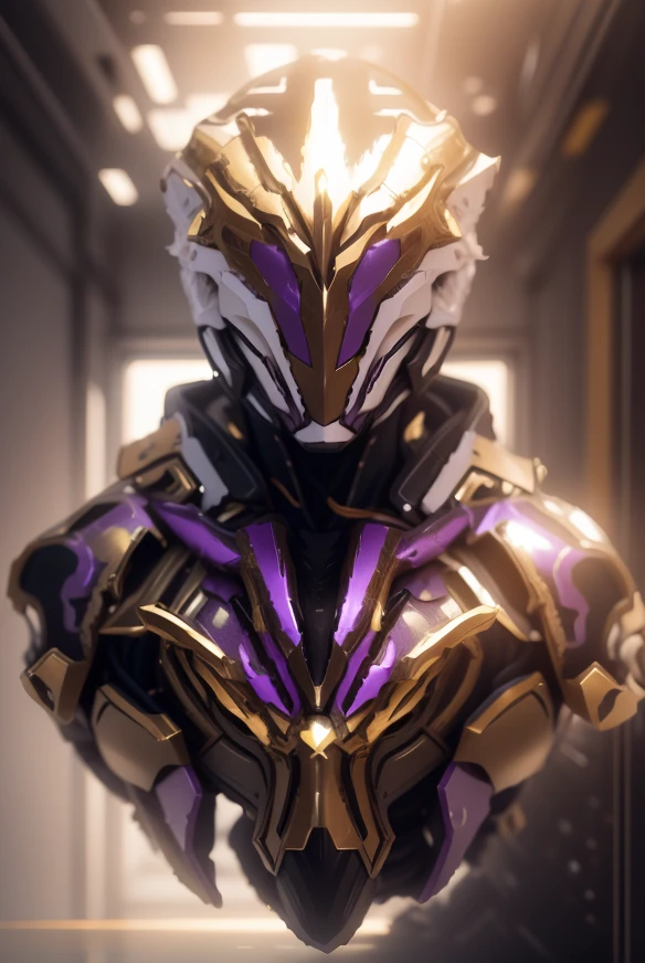 With some transparent effects,The color changes to purple and gold,Some purple and gold(Ensure its layering and armor texture,Purple is the main color,Add some gold for decoration,Add some transparent texture)