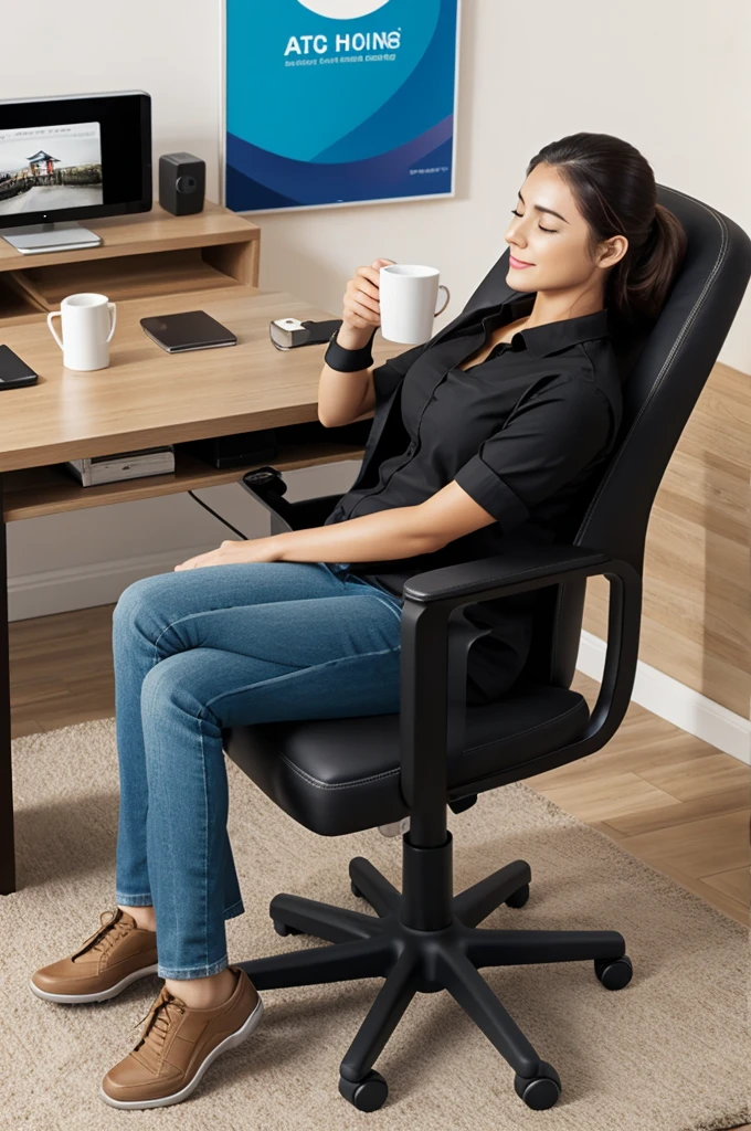 Chair containing heating, , cup holder ,voice assistant with Bluetooth, with charger ,massager , rotating, correct posture 