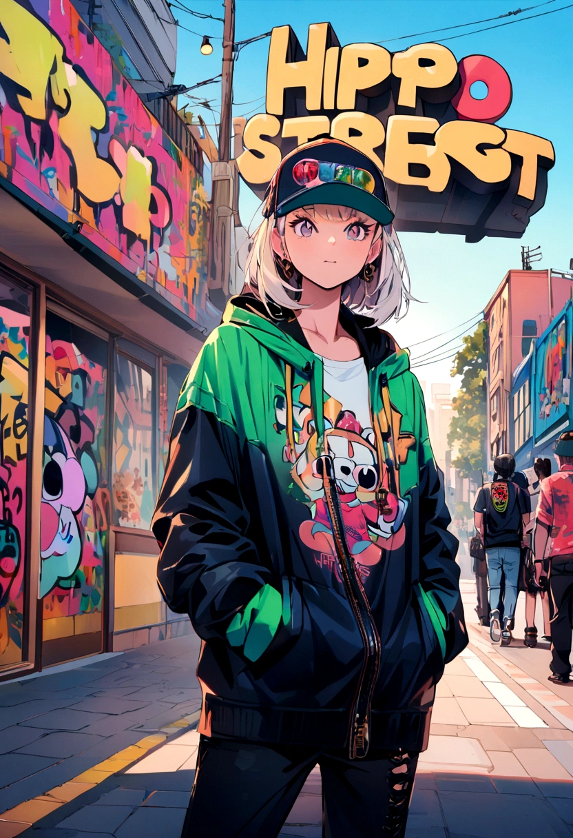 Graffiti hippo logo design "Hippo Street Club"