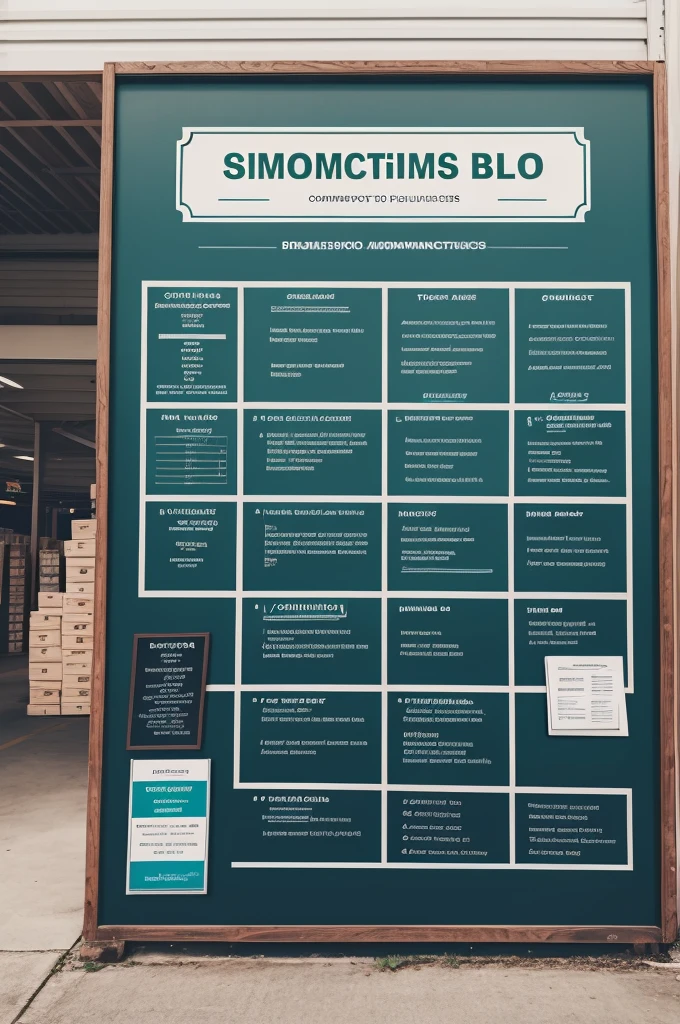 Commercial product sales board